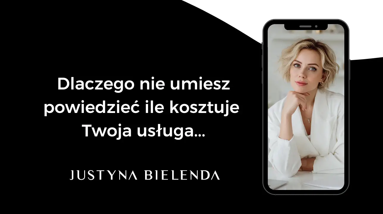 Kobieta analizująca psychologię cen w branży beauty – Justyna Bielenda wyjaśnia blokady przed podawaniem cen usług.